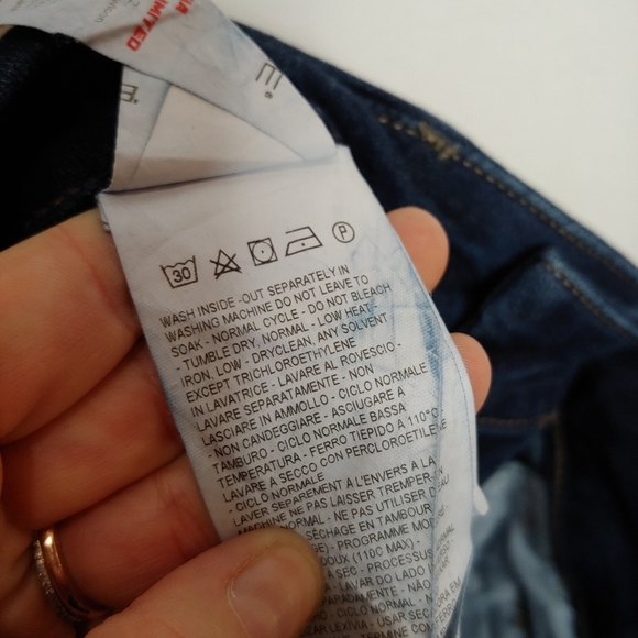 energie Saxon Skinny Jeans‎ Dark Wash 32 34 Low Waist Tight Leg Cotton Elastane - Picture 8 of 10